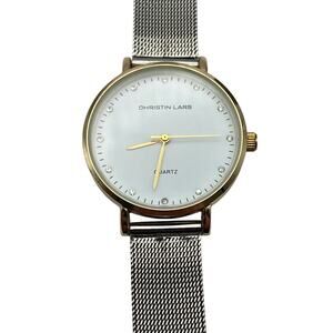 Christin Lars Unisex Minimalist Watch 32mm - New Battery - Mesh Adjustable Band